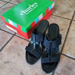 Charles David wedges black, size 8